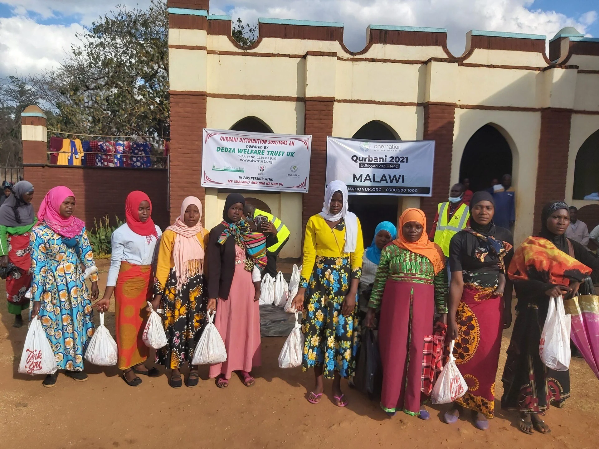 Community members receiving support through an IZF partner project